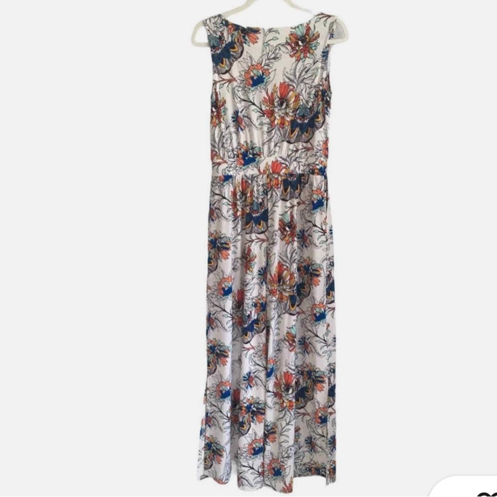 G by Giuliana Floral Sleeveless Wide Leg Jumpsuit Size Large Petite - Picture 3 of 14